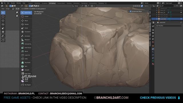 Quick Retopology & unwrapping (PART 4) Game-ready Rock | High poly to Low poly | 3D Modular House смотреть онлайн