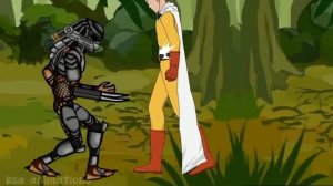 Saitama VS Cartoon Cat, Michael Myers, Jason, Slenderman, Leatherface, Tyrant X ANIMATION Dc2