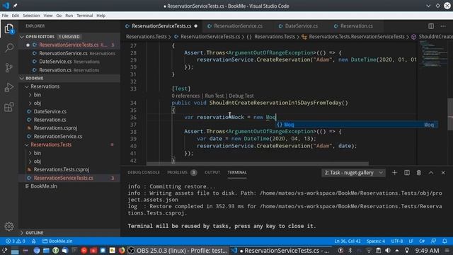 [C#OOP++] - Testy w nUnit, prosty system rezerwacji, część 2 - Mockowanie w Moq. смотреть онлайн