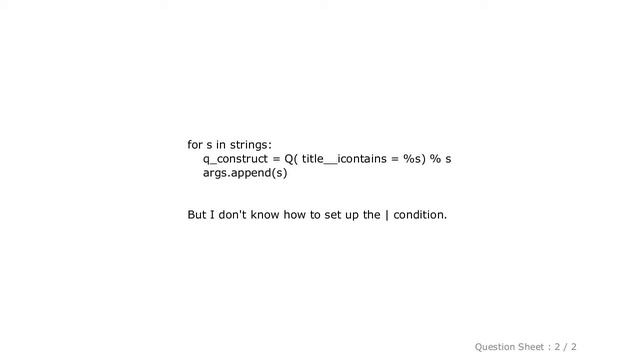 Django : Constructing Django Filter Queries Dynamically With Args And Kwargs