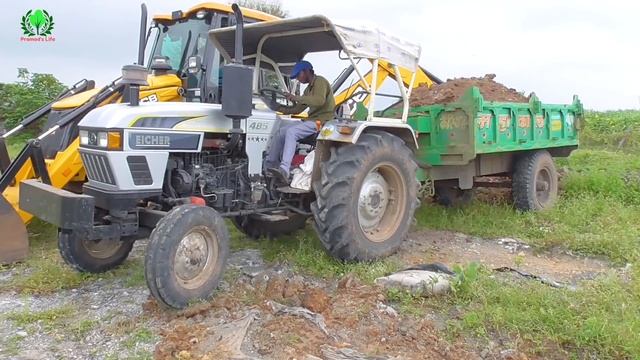 Repairing Road of My Village Using JCB and 4 Tractors ? смотреть онлайн