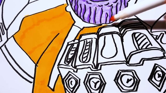 Avengers Infinity War Thanos | Drawing And Coloring Thanos | Marvel Avengers Coloring Pages