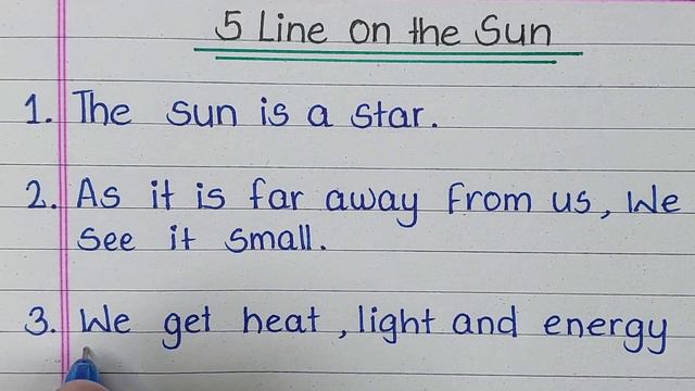 5 Lines on Sun in English | Sun 5 Lines Essay Writing | Essay On The Sun смотреть онлайн