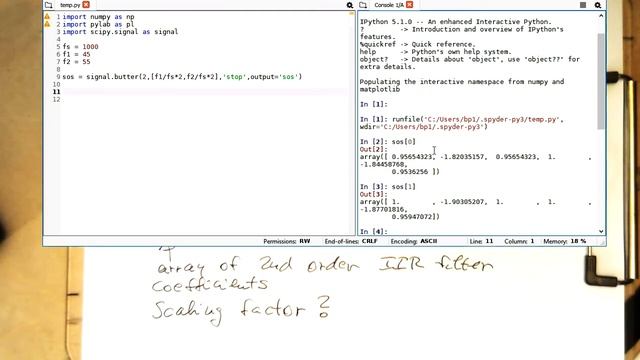 Fixed point IIR filters (Py): Calculating the coefficients (0002) смотреть онлайн