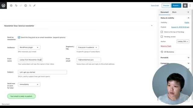 Send a post to your email subscribers without leaving WordPress смотреть онлайн