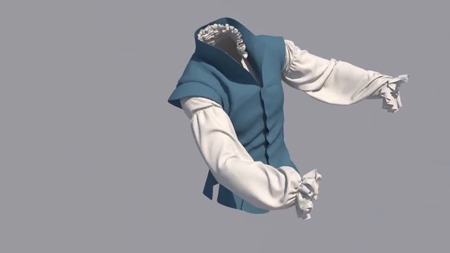 Симуляция 3D одежды в MD3 при Self Collision Iteration Count = 10 смотреть онлайн