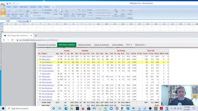 An exercise in Creating Teams for Sports Games, Creating the 1985 Bears, Pro Strategy Football 2021 смотреть онлайн