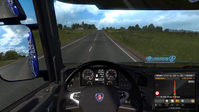 Euro Truck Simulator 2. Карьера #35 - 400 км через 3 страны смотреть онлайн