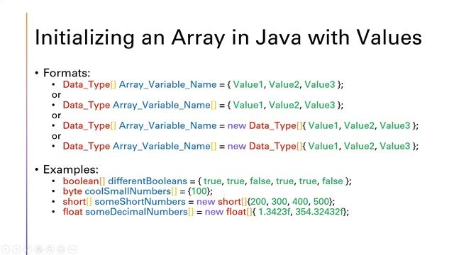 Arrays in Java смотреть онлайн