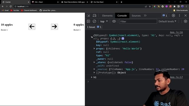 Virtual DOM, Reconciliation and Diffing Algorithm in React | The Complete React Course | Ep.52 смотреть онлайн
