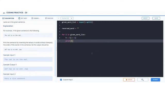 Reverse the letters in words of sentence | Coding practice 20 | Nxwave ccbp 4.0 | Python coding tip смотреть онлайн