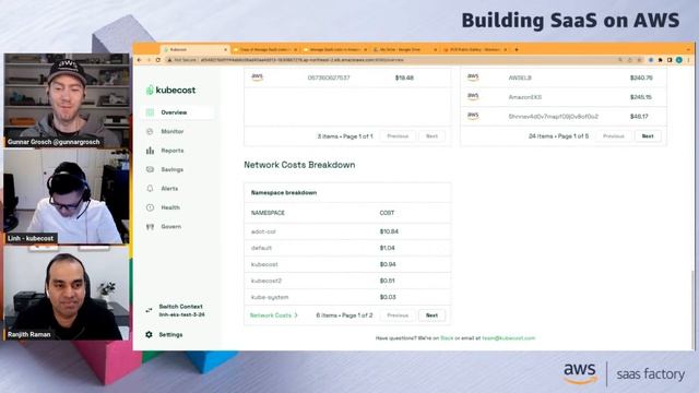 Building SaaS on AWS - Managing SaaS cost on Amazon EKS with Kubecost смотреть онлайн