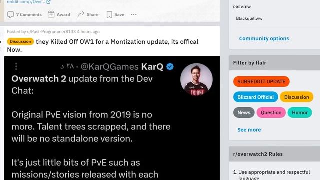 Overwatch Players When Blizzard Cancels PVE: смотреть онлайн