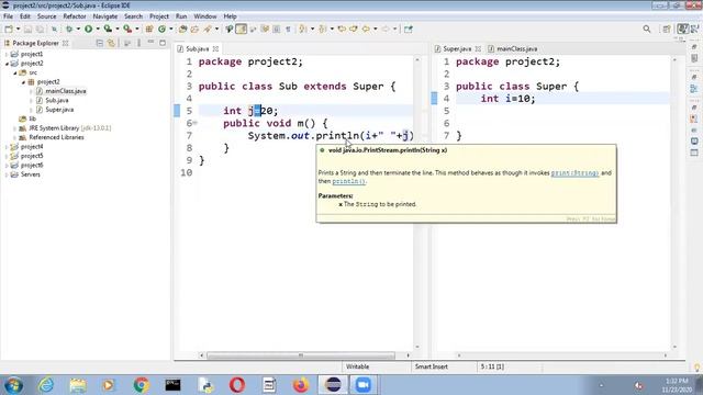 Super keyword in java. смотреть онлайн