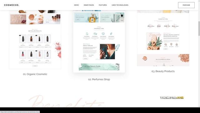 Cosmecos Cosmetics and Perfumes WordPress Theme beauty ecommerce theme смотреть онлайн