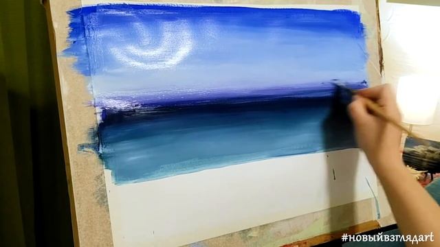 ОлеОлешки Арт. Немного о море. Урок III. Тренируем цветовые растяжки. смотреть онлайн