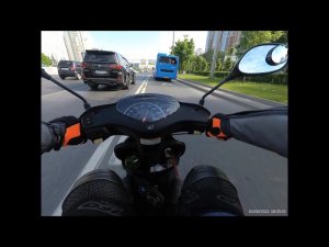 Скутер Honda dio af 68 Хитрый лис по городу