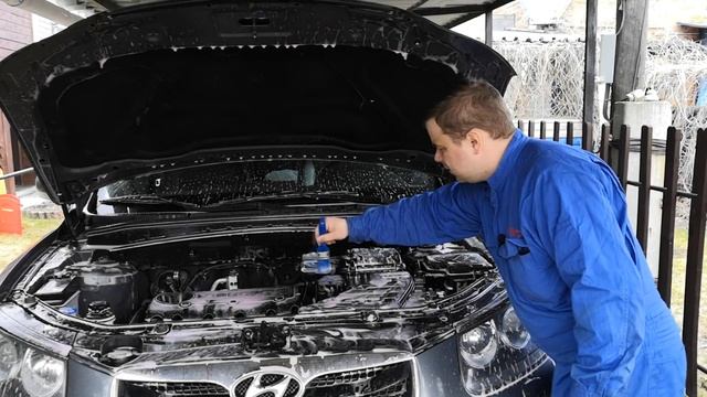 Как я помыл двигатель на Хендай Санта Фе. Мотор троит - простая причина!!! смотреть онлайн