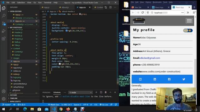 react js portfolio смотреть онлайн