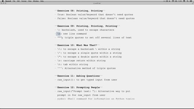 Learn Python the Hard Way - Ex 22 - What Do You Know So Far? смотреть онлайн
