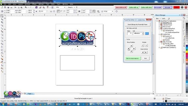 CorelDraw Macro: Insert Bitmap into Powerclip and Editor Macro смотреть онлайн