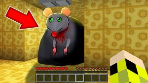 Страшная КРЫСА из сырного лабиринта напала на НАС в майнкрафт ! SCP SCARY RAT MINECRAFT РОБЛОКС
