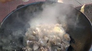 Хашлама из курицы или "просто курица в казане"