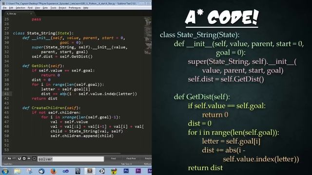 Let's Learn Python #20 - A* Algorithm смотреть онлайн
