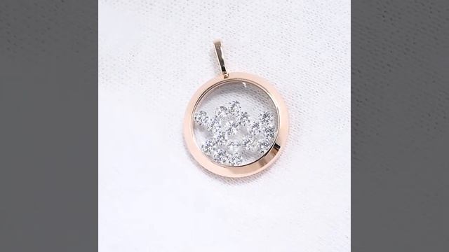 Золотая подвеска SOKOLOV с подвижным фианитом и минеральным стеклом 034926 смотреть онлайн