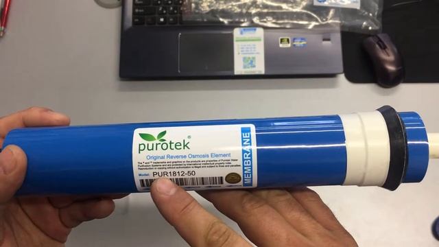 Purotek PUR1812-50 Мембрана обратного осмоса к бытовым питьевым фильтрам. Обзор VodaVozduh.com смотреть онлайн