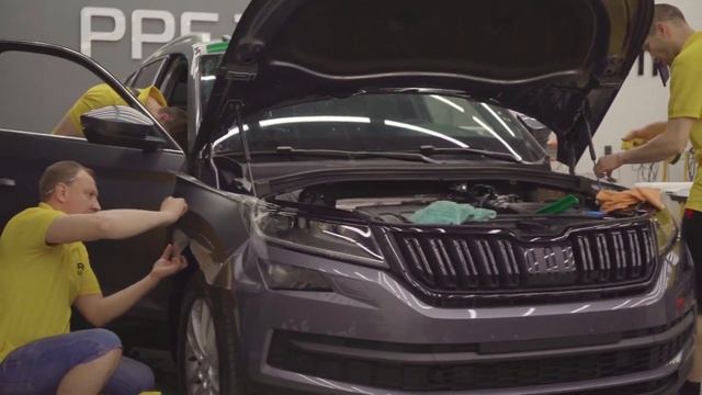 Skoda Kodiaq - полная оклейка матовым полиуретаном смотреть онлайн