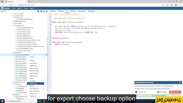 How to backup or export database with Pgadmin4 in PostgreSQL . смотреть онлайн