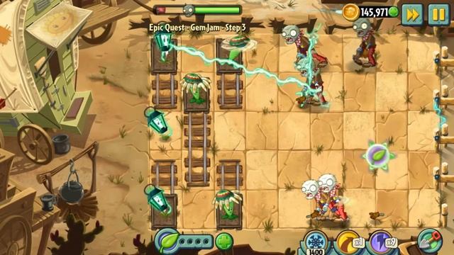 Plants vs. Zombies 2 - Epic Quest - Gem Jam (Step 1-5) смотреть онлайн
