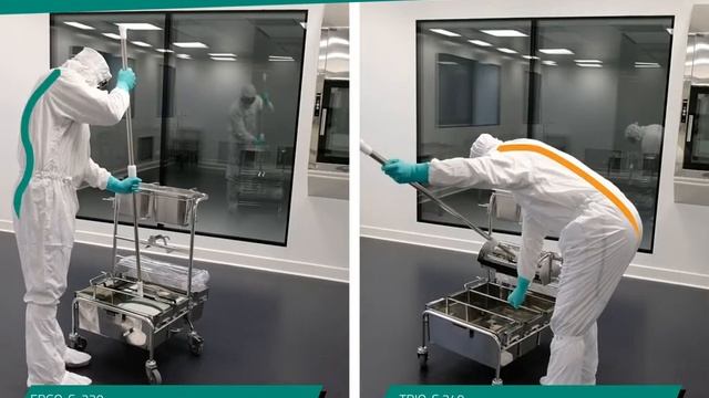 Сравнение уборочных систем ERGO и TRIO для чистых помещений смотреть онлайн