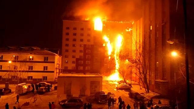 Тюмень. Пожар. 08.01.2018 г.