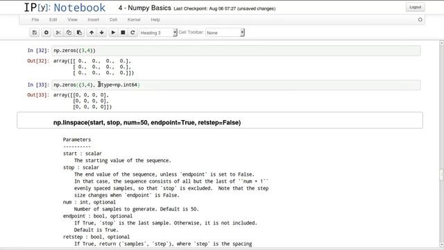 4. NumPy Basics - IPython Notebook Tutorial смотреть онлайн