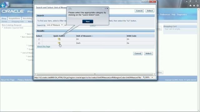 Oracle R12 iProcurement non-catalogue request - Leo EPSS Guide Me mode смотреть онлайн