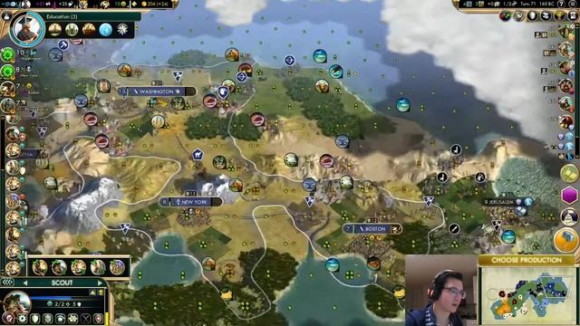 Civ 5 Deity Game 1: Fast Turn 167 Science Victory (Quick Speed) - Part 7 (Overexplained Early Game) смотреть онлайн