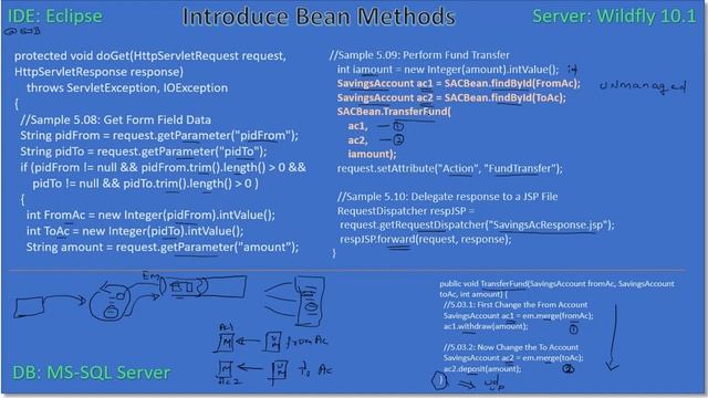 Entity Merge | Part 4 - Servlet Transaction | JavaEE EJB JPA Tutorials #24 смотреть онлайн