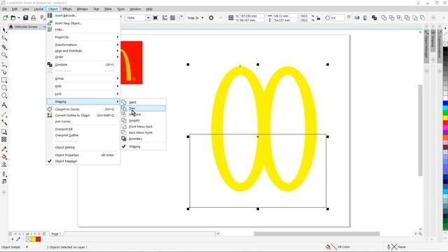 A simple way to draw McDonals logo using CorelDraw смотреть онлайн