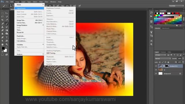 #63 New Fill layer- Gradient, Pattern, solid color and adjustment layer in adobe Photoshop смотреть онлайн