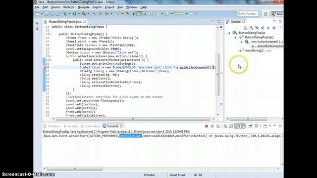 Unit5-How to Program Button in JAVA - Part 3 (JButtonActionEventVDO) смотреть онлайн