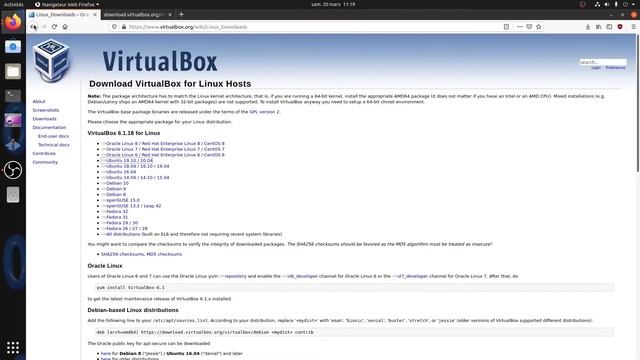 Installer VirtualBox sur LINUX + Installer Pack Extension смотреть онлайн