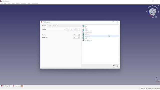 FreeCAD PieMenu 1.1 - Additional access to preferences dialog смотреть онлайн