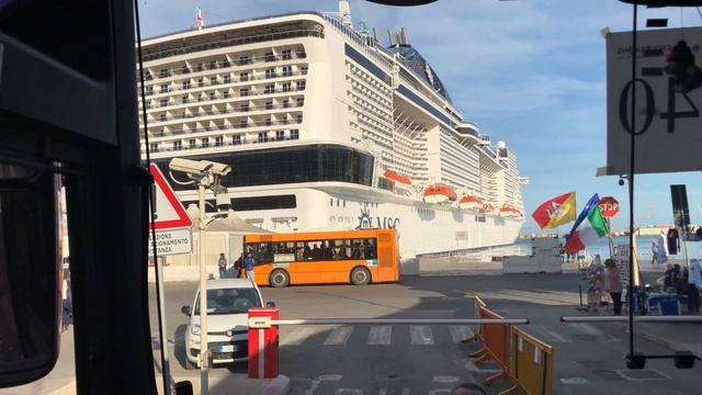 MSC Meraviglia in Palermo Italy, Returning to Ship on Cruise Tour смотреть онлайн