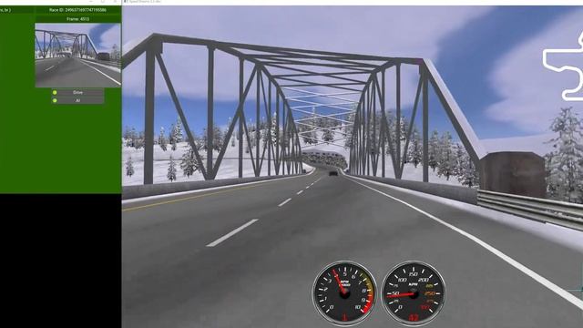 DeepDriving (Tensorflow 1.2) in SpeedDreams 2.2.1 with 2 lanes (Alpine) смотреть онлайн