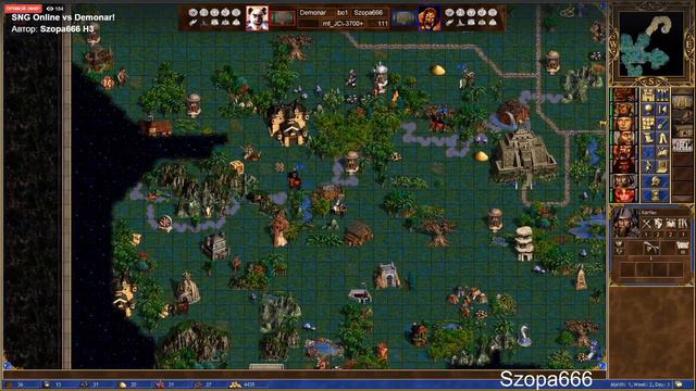 Heroes III. Герои 3. СНГ Онлайн. Szopa666 vs Demonar смотреть онлайн