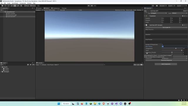 Chat-GPT in Unity! Text Generation Toolkit official tutorial - Call Chat GPT component смотреть онлайн