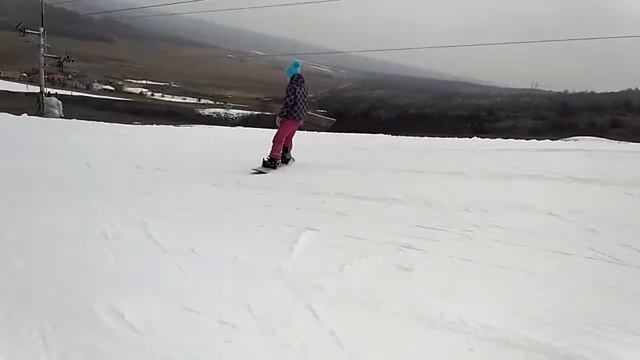 22.02.2018 Березовка, спуск с горы смотреть онлайн