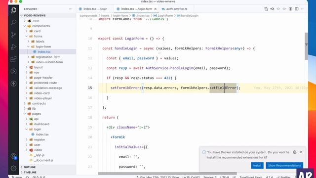 23 How to show Laravel validation errors on Formik based forms - handling the login form смотреть онлайн